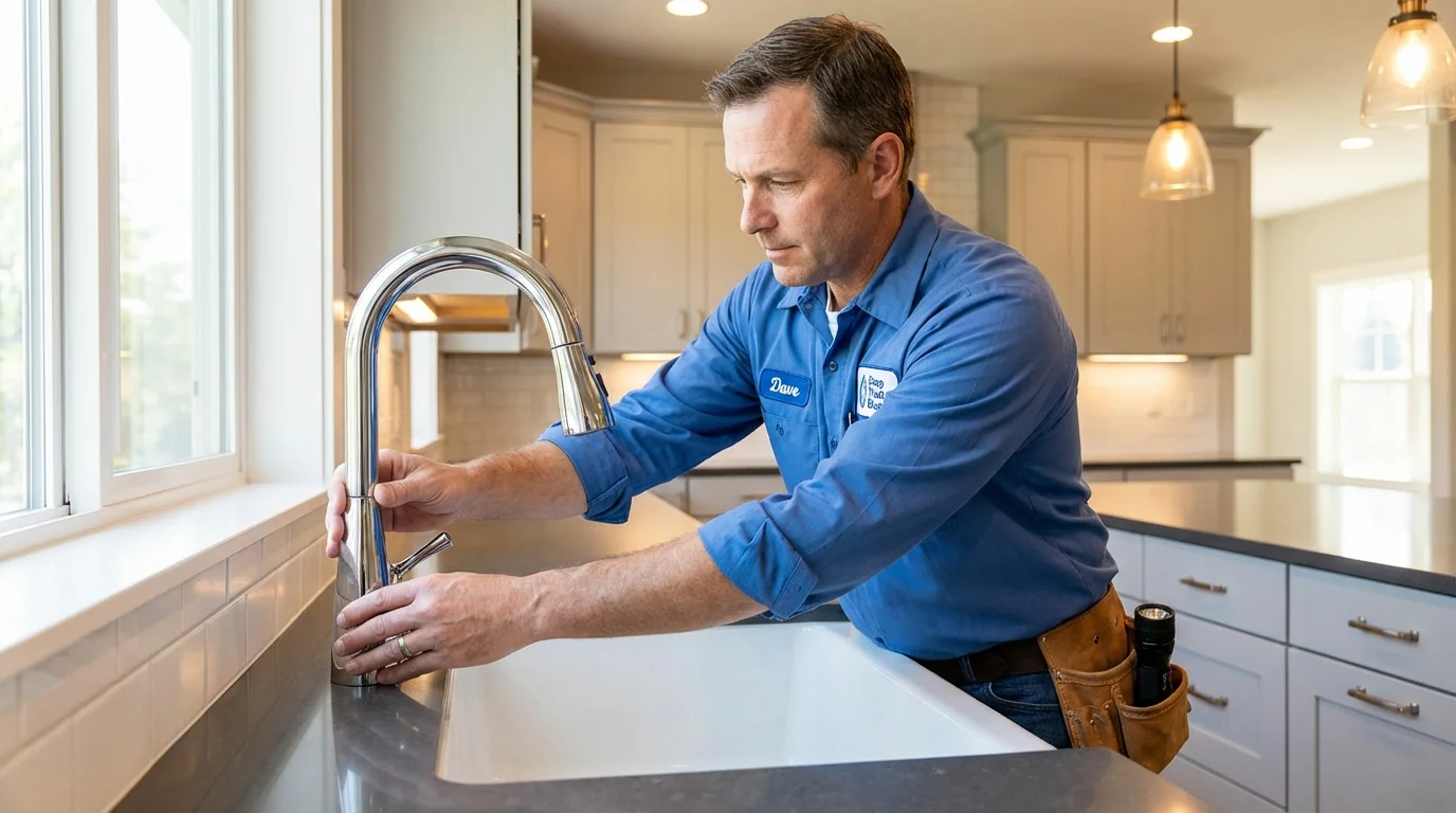 Kitchen faucet installation by Johns Plumbing LLC in Centre Hall